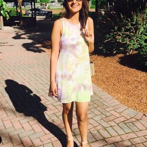 Multicolored tye-dyed dress,